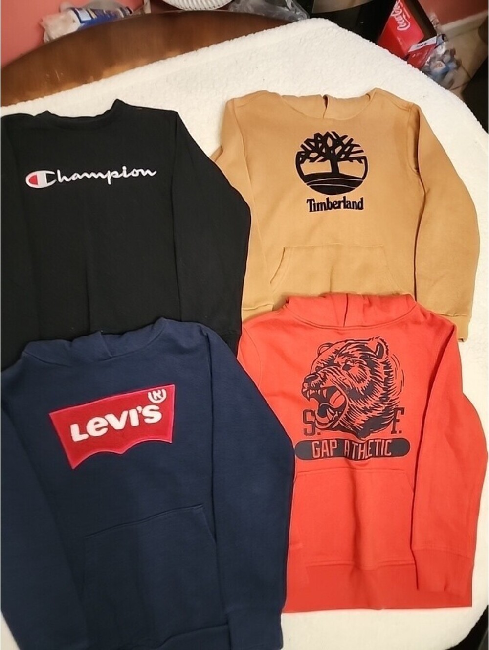 Champion Timberland Levis Gap Boys Clothing Lot Size M 10/12 Hoodies Sweater